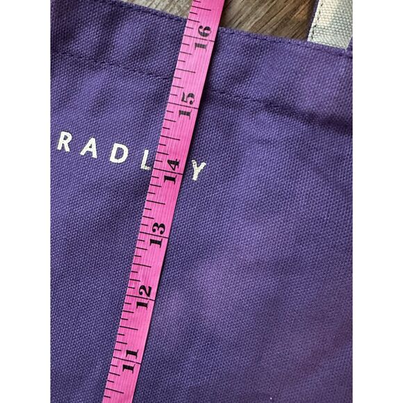 RADLEY London Linear Bloom Responsible Medium Canvas Tote Bag Dark Plum NWT - Picture 6 of 7